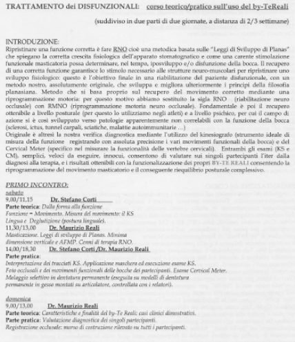 brochure del corso
